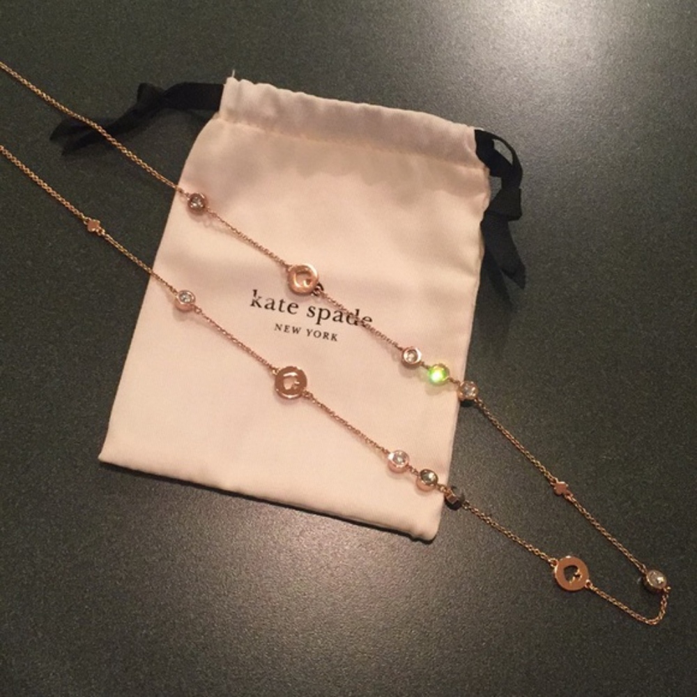 kate spade rose gold necklace